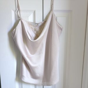 Abercrombie & Fitch Cream Lace Cowl Neck Top